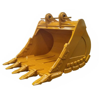 Customized 600mm lebar Backhoe Excavator Bucket Rat Tail Bucket Dengan Gigi Harimau