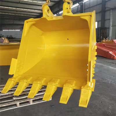 Bucket penggalian tugas berat berlapis bubuk kuning Kapasitas 1 meter kubik untuk sebagian besar model excavator