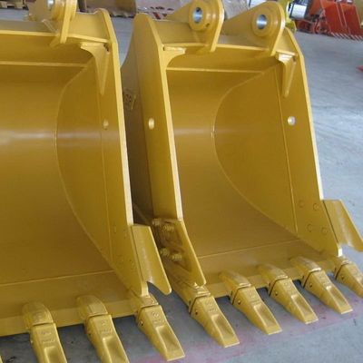 Bolt Kuning pada Ember Penggali Hinged untuk Excavators Heavy Duty Steel Konstruksi