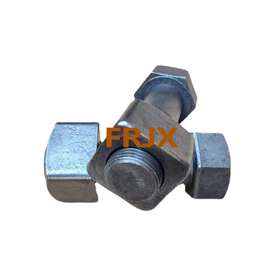 Kekerasan Dipalsukan Excavator Track Bolts Oksida Hitam Selesaikan Dengan Benang Tangan Kanan Sertifikasi ISO